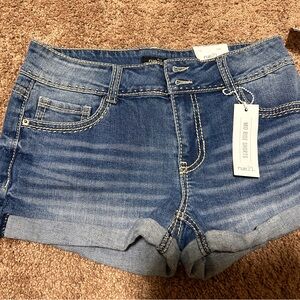 Rue21 Women's Denim New Shorts Size 5/6 Blue Distressed Frayed Hem